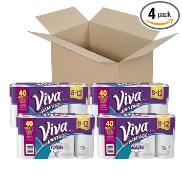 VIVA Vantage Choose-A-Sheet* Paper Towels, White, Giant Roll, 32 Rolls