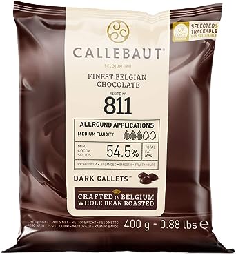 Callebaut Finest Belgian Dark Chocolate, Brown, 400 g