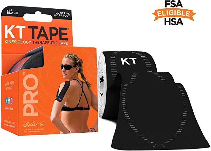 KT Tape Pro Kinesiology Sports Tape, Latex Free, Water Resistant, Therapeutic Tape, Pro & Olympic Choice, Precut & Uncut Options, 1 Roll