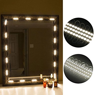 Mirror Light Kit LinkStyle 10FT Vanity Make-up Light DIY LED Light Kits Dressing Mirror Light Kit Mirror Lamp Kit for Cosmetic Makeup Vanity, 60LEDs Light with Remote Controller