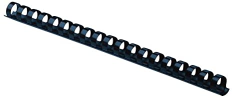 Fellowes Plastic Binding Combs, Round Back, 5/8", 120 Sheet Capacity, Navy, 100 Pack (52390)