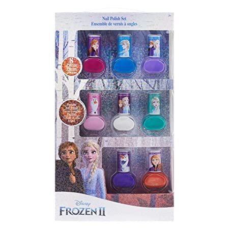 TownleyGirl Disney Frozen 2 Nail Polish Set 8 pack, multi-colored, 3"