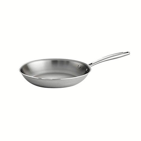 Tramontina 80116/005DS Gourmet 18/10 Stainless Steel Induction-Ready Tri-Ply Clad Fry Pan, 10-Inch, Stainless