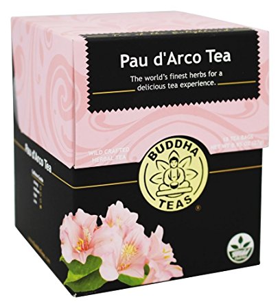 Pau D'arco Tea - Wild Harvested, Kosher, Caffeine Free, GMO-Free - 18 Bleach Free Tea Bags
