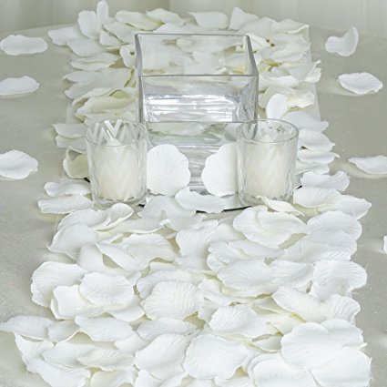 BalsaCircle 4000 Silk Rose Artificial Petals Supplies Wedding Decorations - Ivory