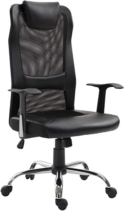 Vinsetto High Back Executive Mesh Office Chair Ergonomic Computer Seat 360 Degree Swivel Adjustable Height Black