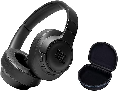 JBL Tune 710BT - Wireless Bluetooth Headphones Bundle with Deluxe CCI Carrying Case (Black)