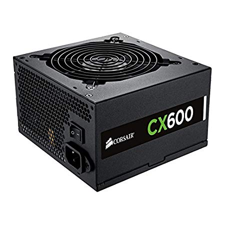 Corsair CP-9020048-UK Builder Series CX600 ATX/EPS 80 PLUS Bronze Power Supply Unit, 600 W