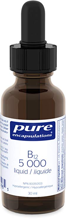 Pure Encapsulations - B12 5000 Liquid - Hypoallergenic Dietary Supplement - 30 ml.