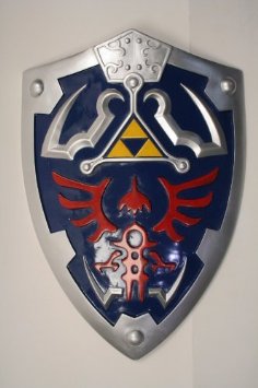Full Size Link Hylian Zelda Shield with Grip & Handle