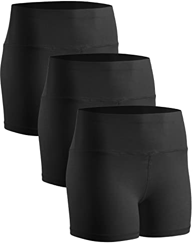 CHRLEISURE Workout Booty Shorts for Women - High Waist Running Athletic Yoga Soft Bike Shorts