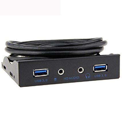 20Pin to 2 Port USB 3.0 HUB and HD Audio 3.5-in PC Floppy Front Panel