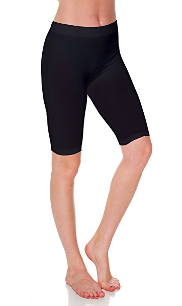 Emmalise Women's Capri 17 in Knee Length Seamless Legging-Regular and Plus Size
