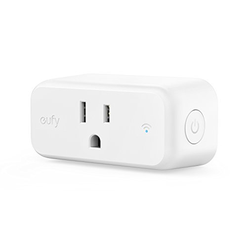 Eufy Smart Plug Mini, Works With Amazon Alexa and the Google Assistant, Wi-Fi Enabled, White, No Hub Required, Set Schedules, Countdown Timer, Control Remotely, Away Mode, with Energy Monitoring