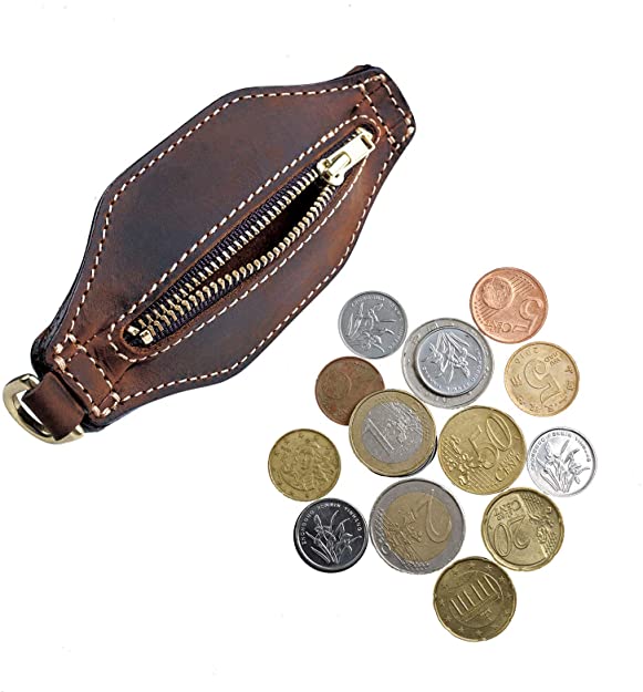 VIPERADE PJ1 Slapjack Leather Coin Purse, Mini Boston Leather Change Purse for men