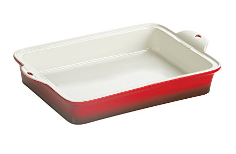 Lodge STW13RCT43 Stoneware Baking Dish, 9" x 13", Red