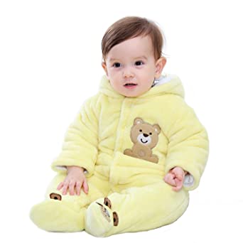Gaorui Newborn Baby Jumpsuit Outfit Hoody Coat Winter Infant Rompers Toddler Clothing Bodysuit