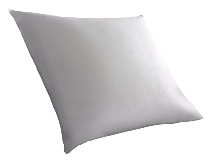 Pacific Coast Feather Company 25987 Euro Square Feather Pillow Insert with Cotton Cover, 20" x 20"