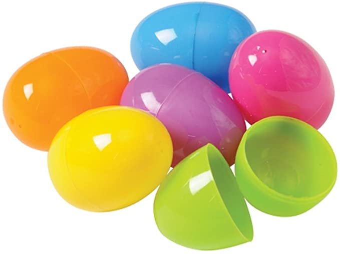 U.S. Toy Plastic Easter Eggs, Assorted Colors (100 Pack) & Durable Plastic Eggs for Easter, Children Egg Hunts, and Candy