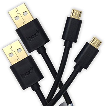 2x 3ft Hi-Speed Fast Gold Plated Micro USB Data Charging Cable for Samsung Galaxy S3 S4 S6 S7 Edge Active Zoom Mini LG G G2 G3 G4 HTC M8 M9 Google Huawei Motorola Note Nexus 4 5 6 7 Asus Zenfone IPAX