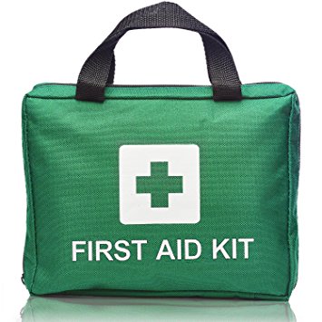 93 Piece Professional First Aid Kit Bag - Includes 3 x Eyewash, 2 x Cold (Ice) Packs, Emergency Blanket, Metal Scissors, Metal Tweezers for Home, School, Office, Car, Caravan, Workplace, Travel