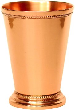Mint Julep Cup - 100% Copper, Beautifully Handcrafted - 12oz 4.5" Tall