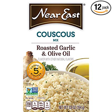 Near East Couscous Mix, Roasted Garlic & Olive Oil,5.8 ounce (Pack of 12 Boxes)