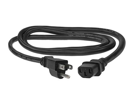 SF Cable, 12ft 16 AWG Universal Power Cord - IEC320 C13 to NEMA 5-15P SJT 13A