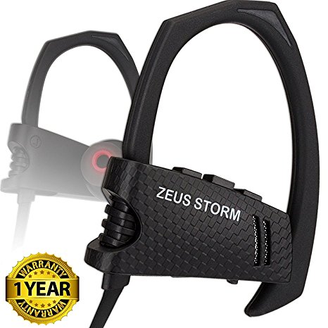 Bluetooth Headphones ZEUS STORM Best Wireless Earbuds with Microphone Sport Headphones IPX5 Sweatproof Running Headphones Bluetooth Stereo Headset for Sports