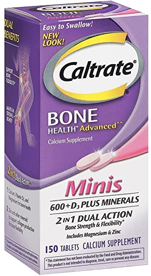 Caltrate Calcium & Vitamin D3 Supplement Plus Minerals Mini Tablets, 150 ea (Pack of 5)