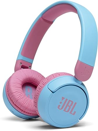 JBL Jr310BT Kids Wireless On-Ear Headphones - Bluetooth Headphones with Microphone, Safe Sound Under 85dB Volume, 30H Battery, Foldable, Comfort, Easy, Soft, Cool Colors (Blue)