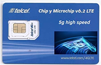 Telcel Mexico Prepaid SIM Card with 3 GB of Data and Unlimited Calls, Social Networks and SMS