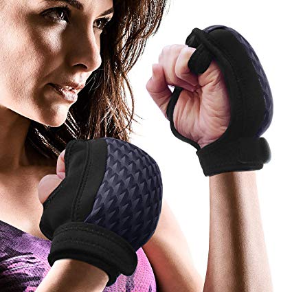 Empower Weighted Gloves for Women, 4-Pound Set, 2lbs Each Glove, Kickboxing, Cardio, Cross-Training, Geo Print Black