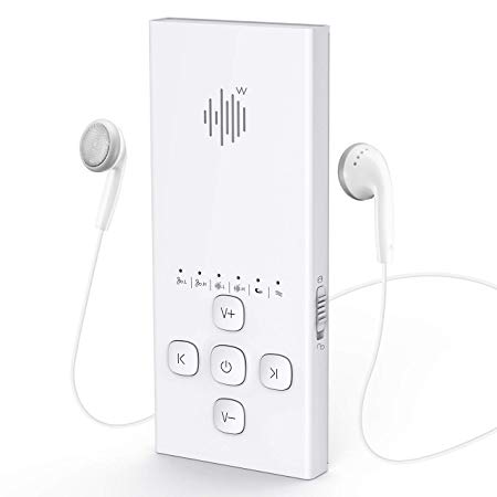 Portable White Noise Machine Only Played by Earphone, PICTEK Mini Travel Sound Machine with 12 Non-looping Soothing Sounds, Auto-Off Timer for Travel, Office, Sound Therapy