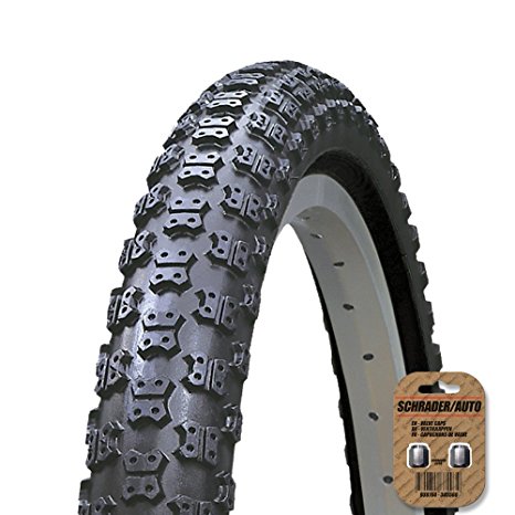KENDA BMX / MX Style Cycle Tire (12" 14" 16" 18" - K050 Style. 20" - K051 Style) - Comp 3 Tread - FREE VALVE CAP UPGRADE WORTH $4.99!