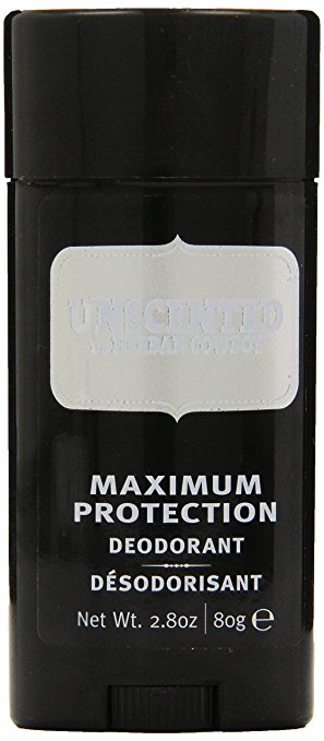 Herban Cowboy Unscented Natural Deodorant Maximum Protection, 2.8 Ounce