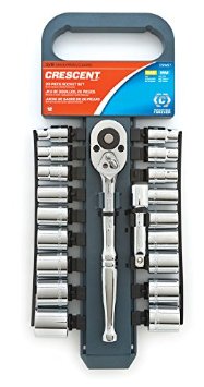Crescent CSWS7 3/8-Inch Drive Socket Wrench Set, 20-Piece