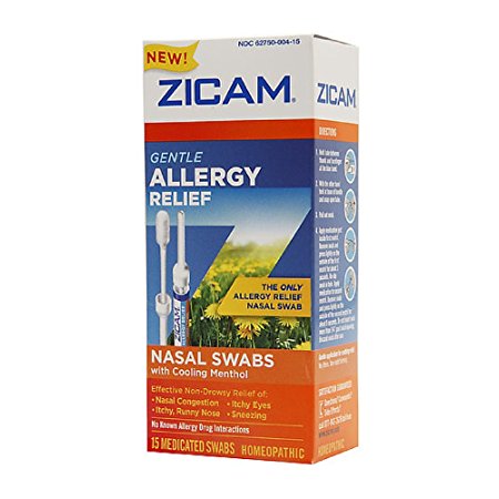 ZICAM Allergy Relief Nasal Swabs 15 Count (2 Pack)