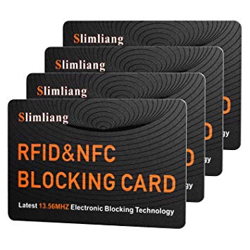 RFID Blocking Card, Fuss-Free Protection Entire Wallet & Purse Shield, Contactless NFC Bank Debit Credit Card Protector Blocker (Orange)