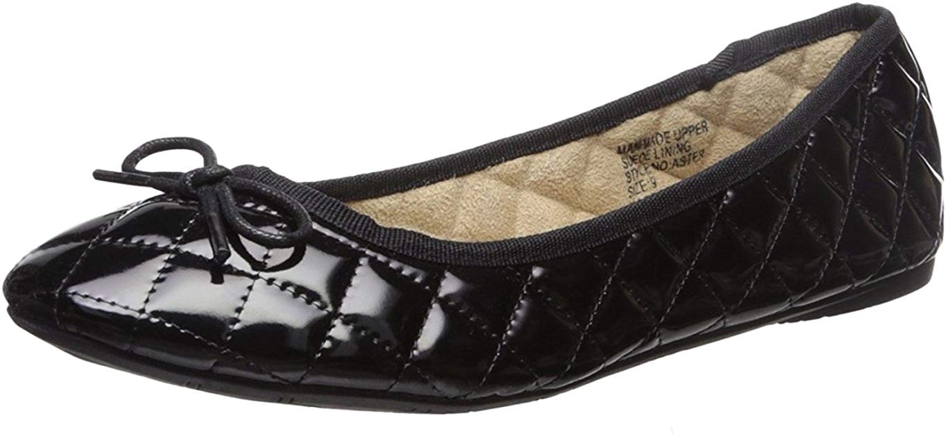 alpine swiss Womens Patent Leather Aster Slip On Ballet Flats