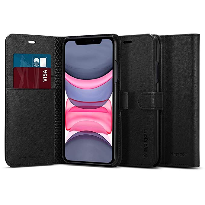 Spigen Wallet S Designed for Apple iPhone 11 Case (2019) - Black