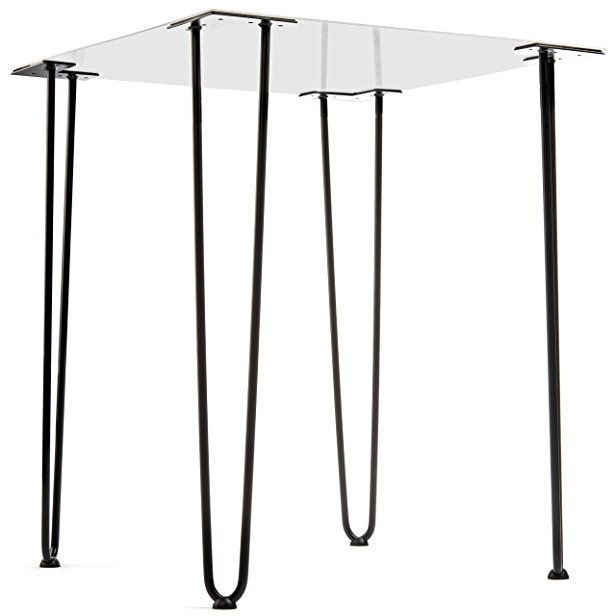 28" Hairpin Legs - Heavy Duty Metal Table Legs with Screws and Floor Protectors By INTERESTHING Home - Set of 4 - Pre-Drilled Holes for Easy Installation. Add Mid Century Modern Flair to Your Home