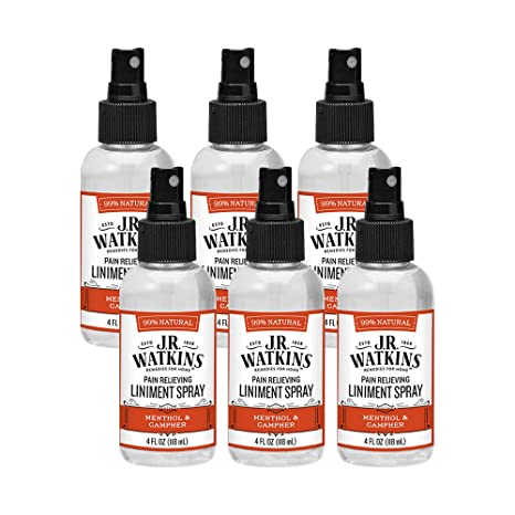 J.R. Watkins Liniment Spray, Pain Relieving, Original, 4 fl oz (6 pack)