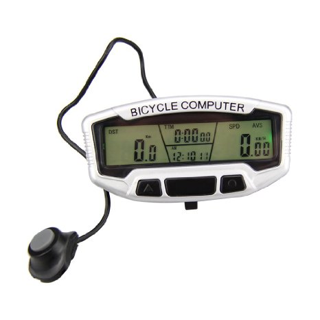 Yosoo Wireless Digital Bicycle Cycle Computer Bike Speedo Speedometer Odometer   Backlight