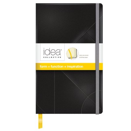 TOPS Idea Collective Journal, Black Cover, Wide Rule, Cream Paper, 8.25 x 5 Inches, 240 Pages (56872)