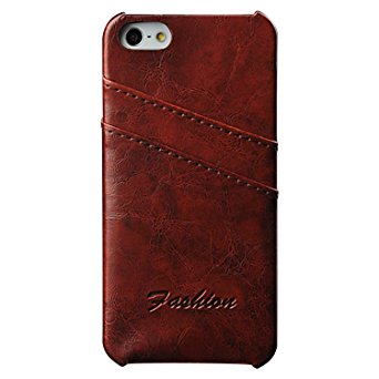 FLY HAWK Wallet Phone Case, PU Leather Slim Case Cover With Credit Card Slots