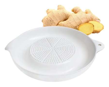 Porcelain Grater Plate - Great for Ginger, Garlic and Onion, 6 inches & White - by Sweese