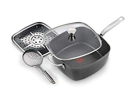 Tefal G119S444 Titanium Excel All in One Pan, Black Stone Effect