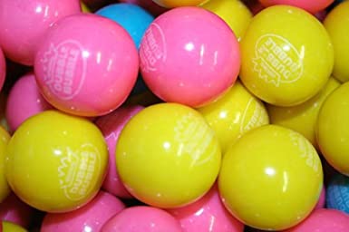 Dubble Bubble Cotton Candy 24mm Gumballs 1 Inch, 2 Pounds Approximately 110 Gum Balls.