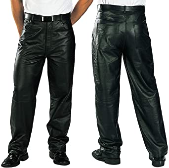 Xelement 860 Men's 'Classic' Black Loose Fit Leather Pants